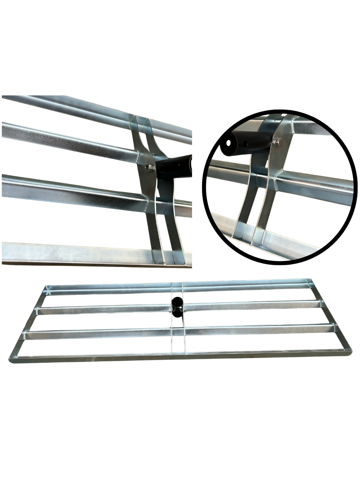 Lawn Leveling Rake 120 cm  Manual Soil and Turf Leveler  galvanized