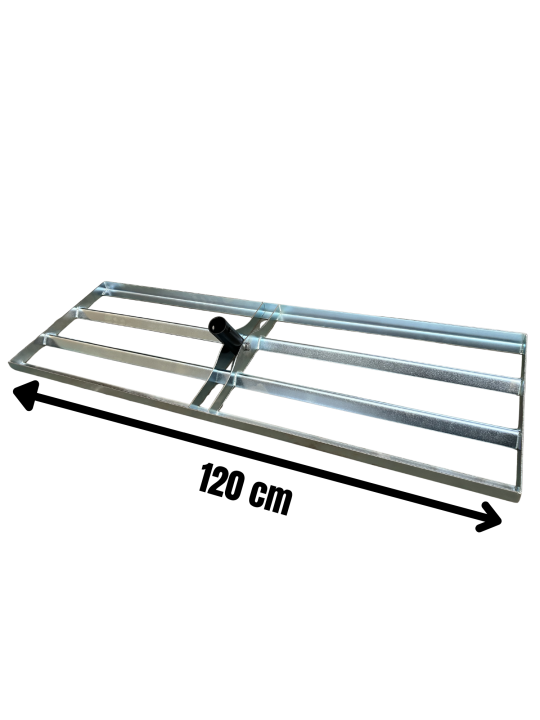 Lawn Leveling Rake 120 cm  Manual Soil and Turf Leveler  galvanized