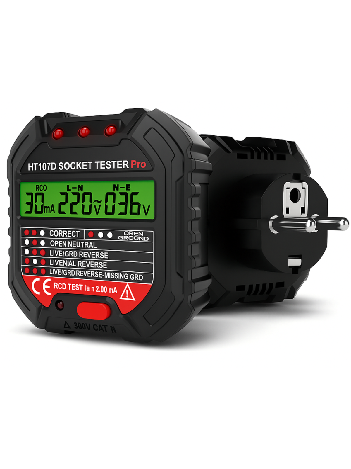 TESTER NAPIĘCIA GNIAZDEK DO GNIAZDKA 230V elektrycznego z wyświetlaczem